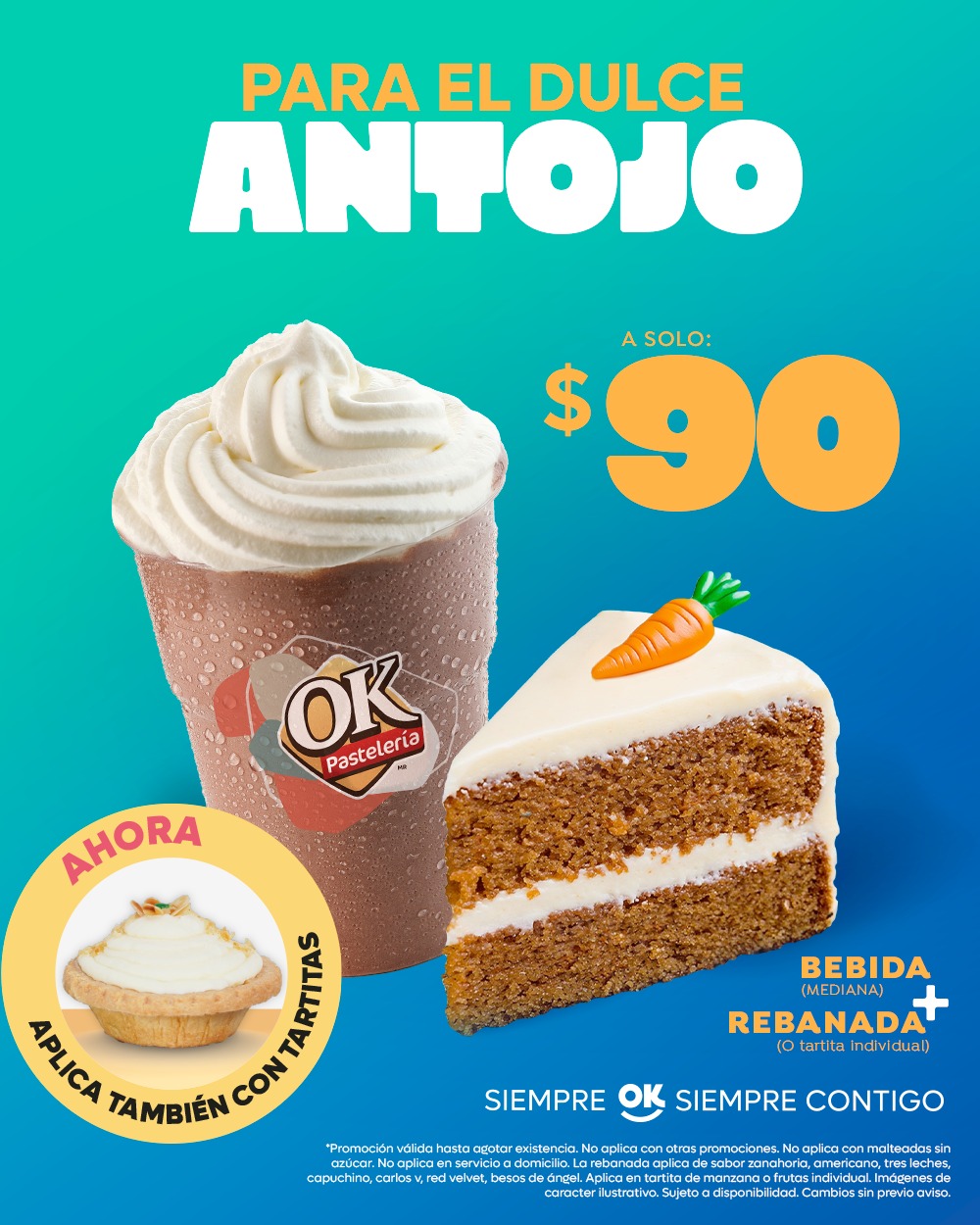 COMBO REBANADA + BEBIDA MEDIANA